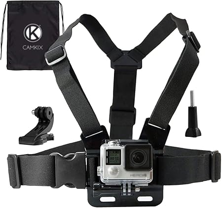 Head & Backpack Mount Bundle compatible with GoPro Hero 7, 6, 5, Black, Session, Hero 4, Black, Silver, Hero+ LCD, 3+, 3, DJI Osmo Action (Chest Mount Harness) Head & Backpack Mount Bundle compatible with GoPro Hero 7, 6, 5, Black, Session, Hero 4, Black, Silver, Hero+ LCD, 3+, 3, DJI Osmo Action (Chest Mount Harness)
